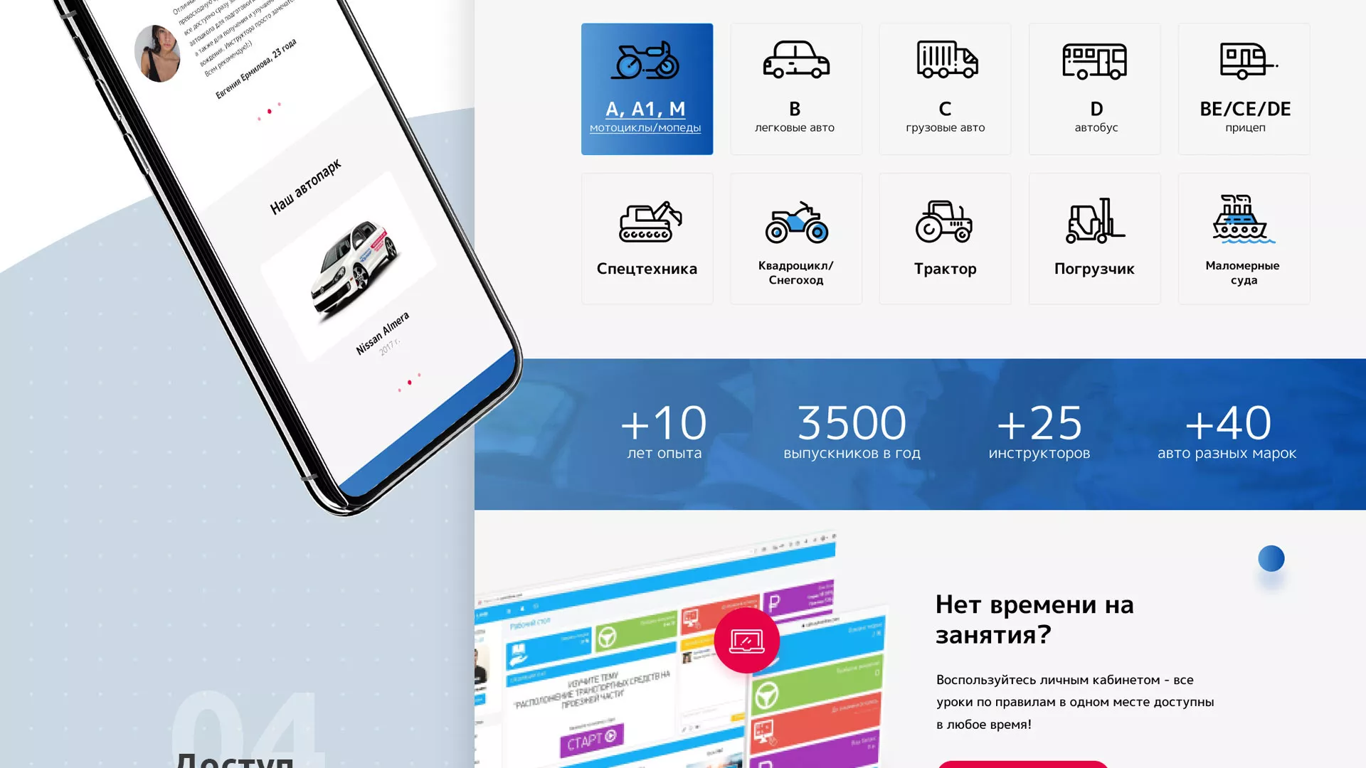 Разработка сайта автошколы «Орлан» в Ивантеевке
