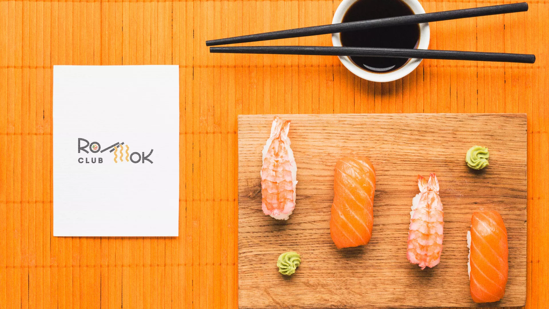 Создание логотипа суши-бара «Roll Wok Club» в Ивантеевке