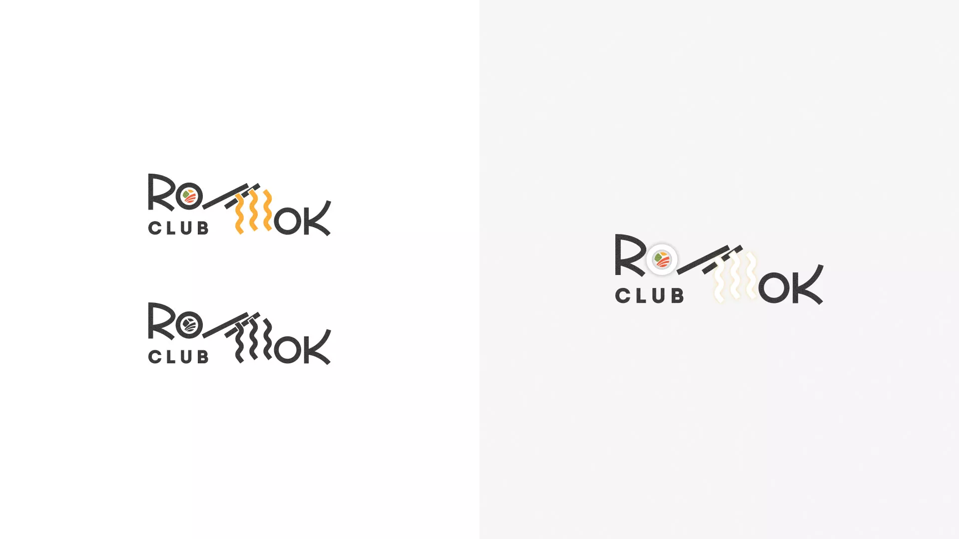 Создание логотипа суши-бара «Roll Wok Club» в Ивантеевке